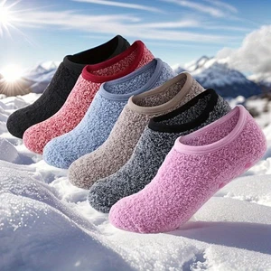 6-Pack Women’s Plush Fleece Indoor Slippers Soft Sole Winter Warm House Shoes - Picture 1 of 6