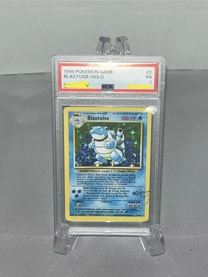 1999 POKEMON BASE SET UNLIMITED #2 BLASTOISE-HOLO PSA 1 - Image 1 of 4