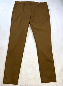 GAP Men’s Khakis 38x36 Athletic Taper Brown Stretch Cotton Pants NWT - Picture 1 of 9