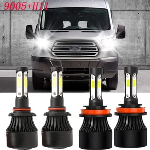 For Ford Transit-150 250 350 2015-2019 4PC LED Headlight Hi/Low Bulbs Combo Kit - Picture 1 of 17