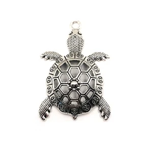Colgantes grandes de tortuga de plata, 57x39 mm - Vendedor de EE. UU. - Imagen 1 de 4