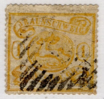 GERMANY / BRUNSWICK 1864 / MI # 14A USED / PERF 16 CV 180€ (ZZ343) - Image 1 of 3