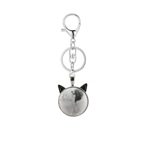Nuevo Moda Piedras Preciosas Forma de Gato Llavero para Bolsas Coches Cristal Cadena de Pterosaurio - Imagen 1 de 35
