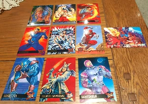 MARVEL COMICS-1994 FLEER ULTRA COMIC CARDS-X MEN-10 CARD LOT-SABRETOOTH-SAMURAI - Picture 1 of 6