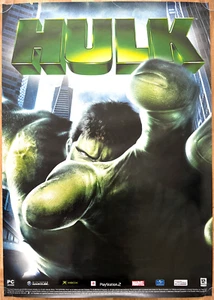HULK RARE PS2 Gamecube XBOX 59cm x 84cm Promotional Poster - Picture 1 of 3