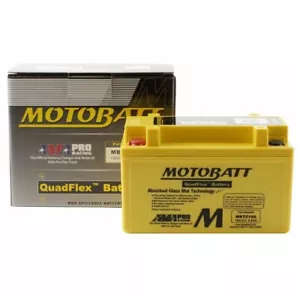 MBTZ10S Motobatt 12V AGM Battery 8.6AH 190CCA (Yuasa YTX7A-BS, YTZ10S) - Picture 1 of 2