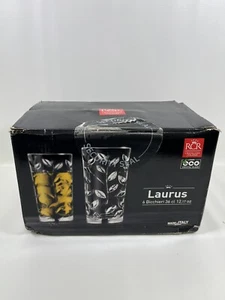 RCR LAURUS Klar Kristallglas Becher 17oz Hergestellt in Italien 6er Set Neu im Karton - Bild 1 von 3