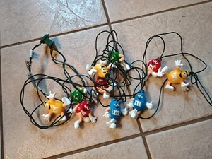 Vintage M&M Happy Lights Christmas Decor - 10 String Lights Set - TESTED & WORKS - Picture 1 of 3