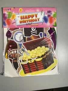 Pirate Hanging Swirl Decorations, 12 Pc., Party Decor, 12 Pieces Birthday New - Picture 1 of 8