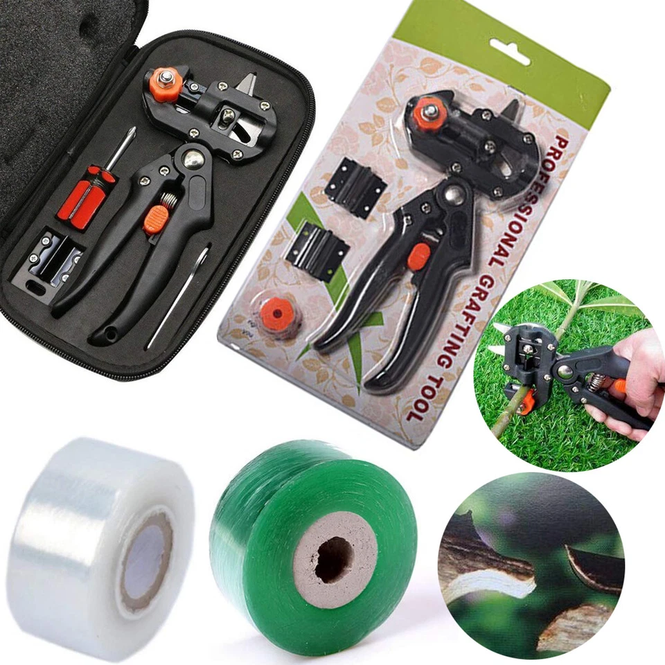 Garden Grafting Cutting Tool Fruit Tree Pruning Shears Scissor Grafting Tape LOT - Image 1 of 4