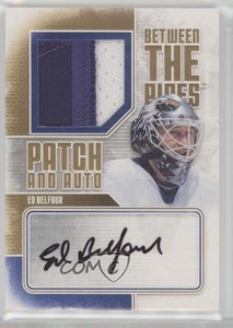2013-14 ITG Between the Pipes and /5 Ed Belfour #PA-EB Patch Auto HOF