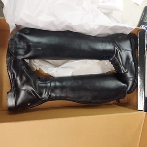 TuffRider Ladies Starter Back Zip Field Boots in Synthetic Leather, Black, S8 - Picture 1 of 7