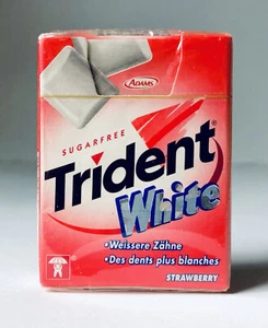 SWITZERLAND Vintage 1999 Adams TRIDENT Gum Box Pack SEALED candy container PINK - Picture 1 of 3