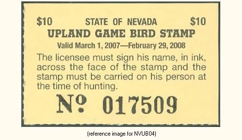 D2K Nevada Upland Game 2007 $10.00 - Image 1 of 1