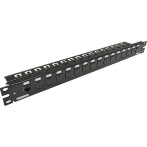 Panduit CP16WSBLY Ekranowany modułowy panel krosowy 16-portowy RJ45 LAN ProfiPatch 19" - Zdjęcie 1 z 6