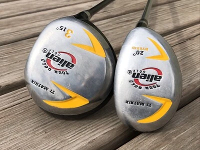 Palos de golf híbridos de madera y 20° Alien Titanium Ti Matrix 3 para dama diestro grafito medio Foto 1 de 4