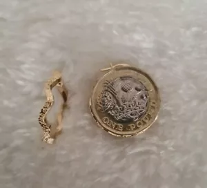 18ct Gold Hoop Earring, 750 Hallmark - Picture 1 of 4
