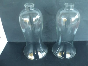 2 - Lampadario a candela paralume uragano in vetro trasparente, altezza 11" - Foto 1 di 5