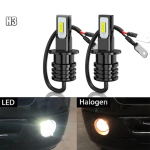 Upgrade H3 LED Headlight Fog Light Bulbs Kit 55W 9800LM 6000K White Super Bright - Picture 1 of 12