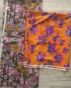 Vintage 70s Funky Polyester Fabric 4 Yards  - Picture 1 of 3