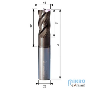 Fresa HPCX Special VHM di ultima generazione con 35°36°37°38° D=16mm - Foto 1 di 1