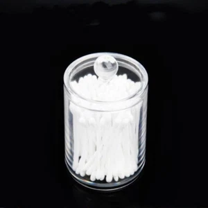Cotton Buds Dispenser Cotton Balls Jar Cotton Swab Dispenser Apothecary Jar - Picture 1 of 12