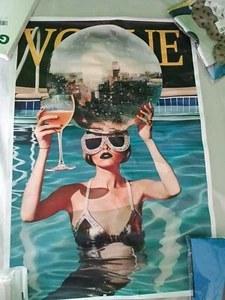 Vogue Pool Alkohol Discokugel Leinwand Poster 16 x 24 - Bild 1 von 3