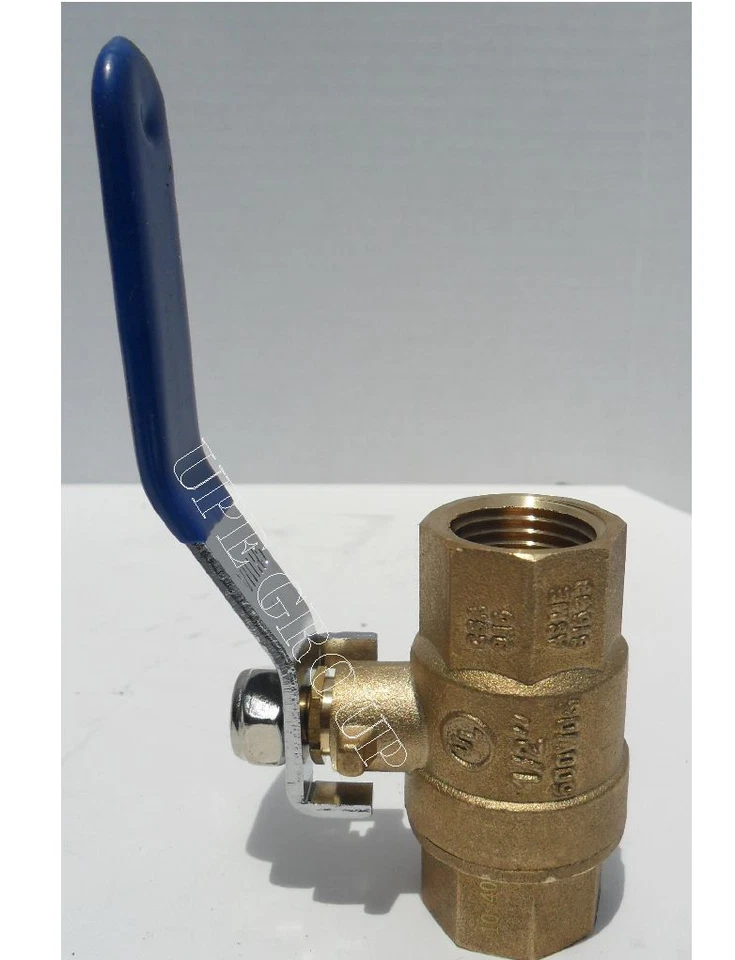 New 1/2" BRASS ball valve full flow gate valve vinyl handle industrial 600 WOG - Image 1 of 1