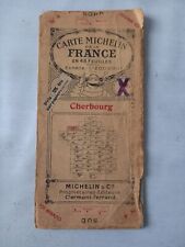 Carte 1923 MICHELIN n° 4 CHERBOURG  Guide Bibendum pneu tyre map