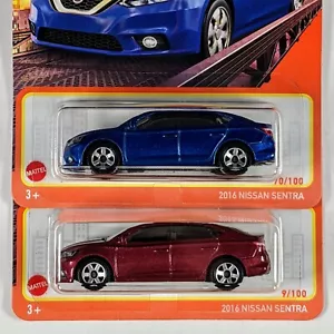 Matchbox / Nissan Sentra 2016 / Set di 2 / Blu e Rosso - Foto 1 di 2