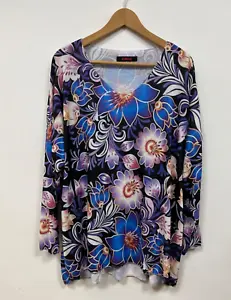 Ladies Bold Print Plus Size Top By Cruz  One Size Fits 16-24 - Picture 1 of 4