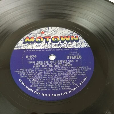 Diana Ross And The Supremes 'Live' At London's Talk Of The Town 1968 Vinyl LP - Image 1 of 4