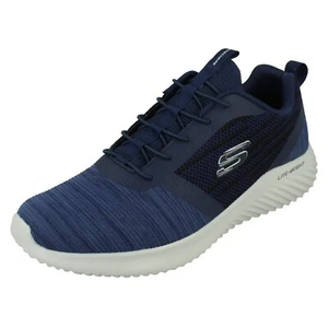 Mens Skechers 2023 Bounder Slip On Mesh Memory Foam Trainers - Picture 1 of 18