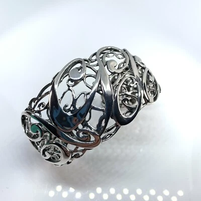 Carolyn Pollack Sterling Silver Anniversary Filigree Cuff Bracelet CP Box//Pouch - Image 1 of 4