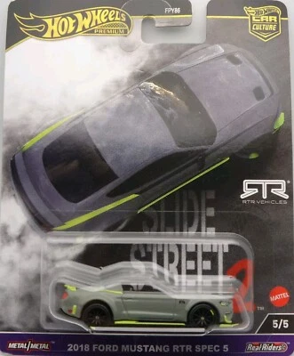 Hot Wheels Premium 2018 Ford Mustang RTR SPEC 5 Slide Street 2 5/5 2024 HKC85-LA - Imagen 1 de 4