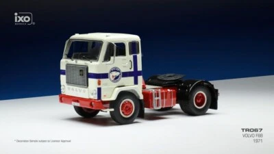 IXO 1/43 TR067 1971 VOLVO F88 white blue stripes Tracteur camion truck Cab NLA! - Immagine 1 di 4