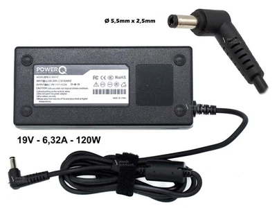 Alimentatore PowerQ 120W 19V 6,32A per ASUS N550JV N550JX N551JB N551JK N551JM