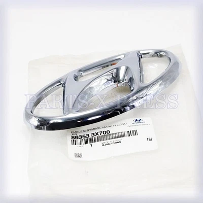 EMBLEMA CROMADO GRADE FRONTAL ORIGINAL DO FABRICANTE HYUNDAI ELANTRA 2014-2016 "H" 86353 3X700 - Imagem 1 de 4