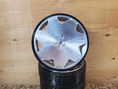 3d Printed 1:10 RC 30s 3" Wheels & Tires RC Car 12mm Hex Set of 4 - Image 1 of 3