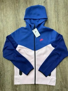 Nike Herren Full Zip Tech Fleece Hoodie Neapolitan Pink Blau Gr. Small FZ4709-480 - Bild 1 von 5