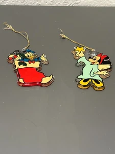 De colección Disney Pato Donald Minnie Mouse Acrílico Plano Navidad Adornos Santa Lucía - Imagen 1 de 8