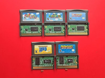 Super Mario Advance 1 2 3 4 Yoshi Kart Game Boy Advance Lote 5 Auténticos Guardados Foto 1 de 4