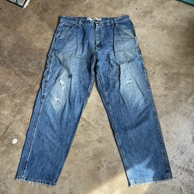 Y2K Baileys Point carpenter jeans 36x30 baggy skater grunge distressed farm retr - Image 1 of 4