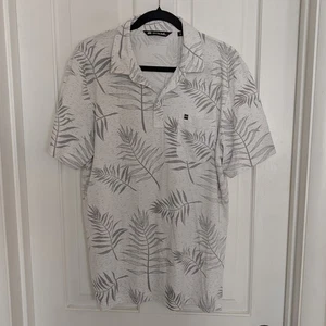 Camisa Polo de Golf Travis Mathew Para Hombre GRANDE Atletismo Preppy Informal Estampado de Hojas - Imagen 1 de 7