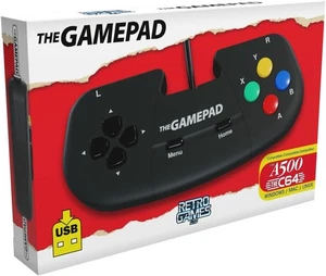 NUEVO Commodore Amiga Edición Negra El Gamepad + Adaptador Amiga - Imagen 1 de 5