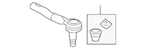 Genuine Acura End R Tie Rod 53540-TY2-A01 - Picture 1 of 2