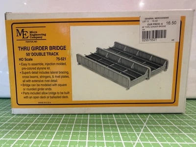 Micro Engineering Company H.O. Scale 75-521 Thru Girder Bridge 50' Double Track - Image 1 of 4