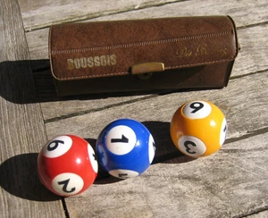 BOUSSOIS Anciens jeu de Dés rond & son étui - Picture 1 of 9