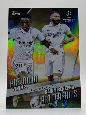 2023 Topps UEFA Champions League Vini Jr. Karim Benzema Premium Partnerships/50 Foto 1 de 3