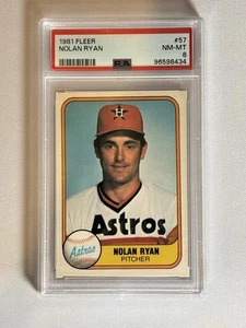 1981 Fleer Baseball Nolan Ryan Psa 8 Astros - Picture 1 of 2